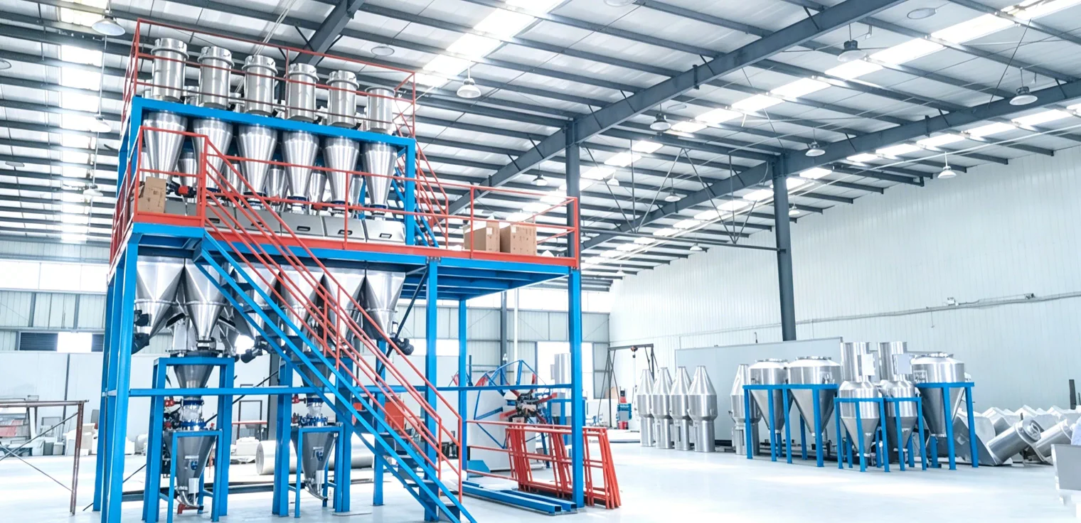 Material feeding equipment installation from Shunlihua