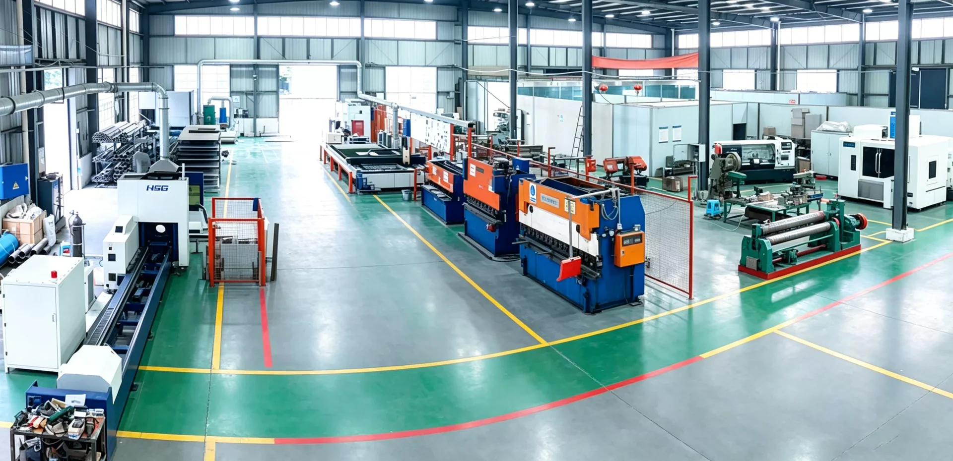 Shunlihua manufacturing workshop with machining and fabrication equipment